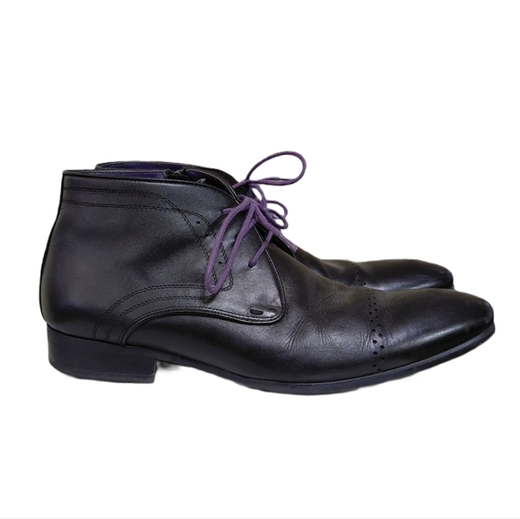 Rad Russell Derby Boots Black Leather Lace Up Dress Boots Men\'s Size 9 main image 7
